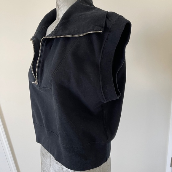 Abercrombie & Fitch SoftAf collection mock neck half zip sleeveless jumper crop - Picture 3 of 5
